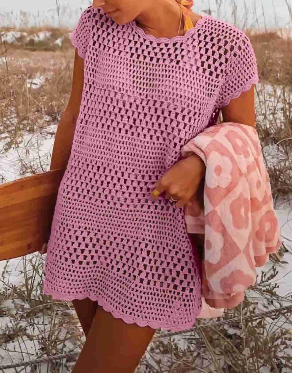 Women Swimsuit Crochet Swim Cover Up Summer Bathing Suit Swimwear Beach Dress