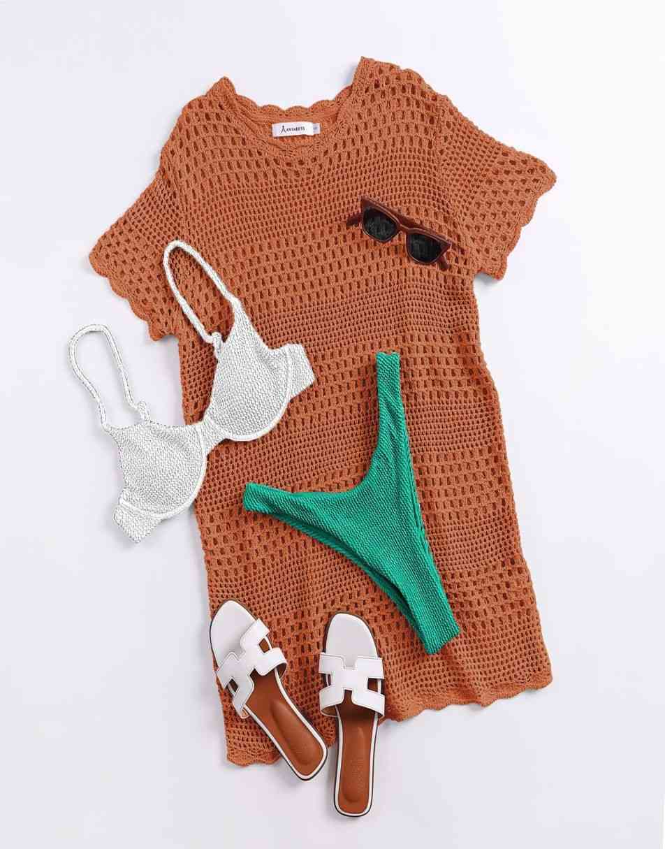 Women Swimsuit Crochet Swim Cover Up Summer Bathing Suit Swimwear Beach Dress