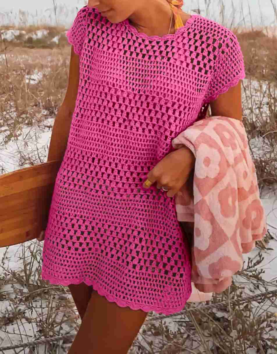 Women Swimsuit Crochet Swim Cover Up Summer Bathing Suit Swimwear Beach Dress