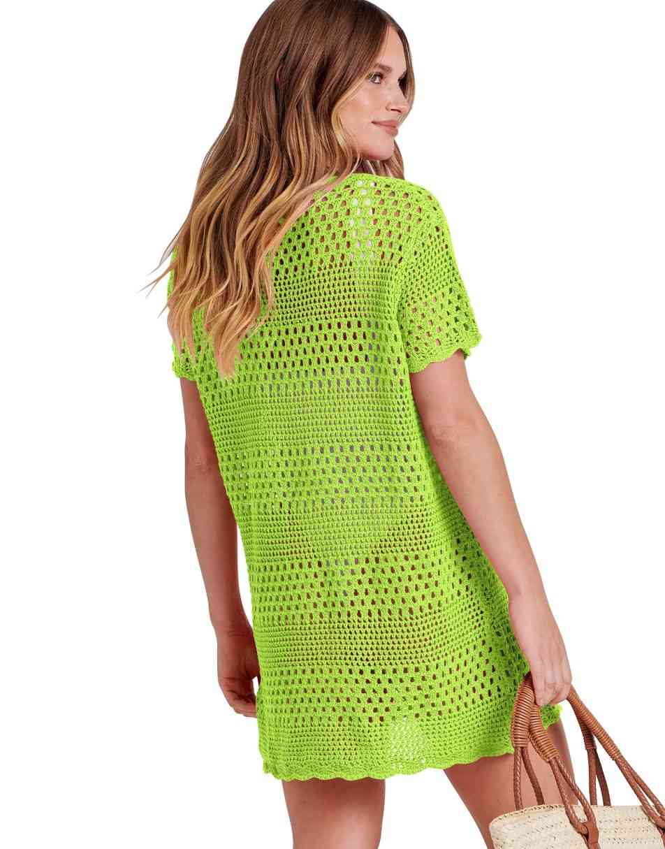 Women Swimsuit Crochet Swim Cover Up Summer Bathing Suit Swimwear Beach Dress