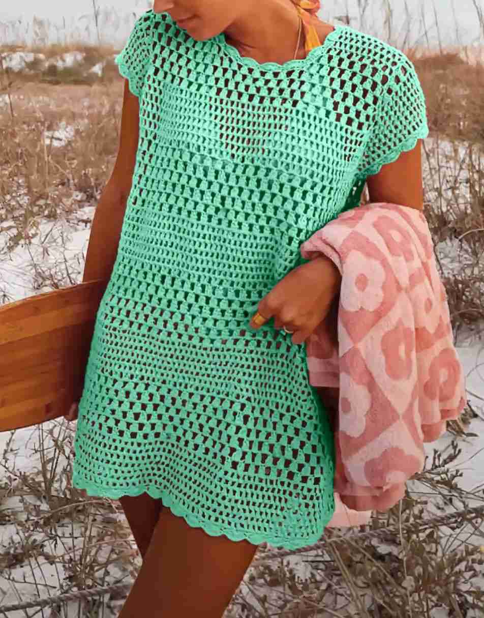 Women Swimsuit Crochet Swim Cover Up Summer Bathing Suit Swimwear Beach Dress