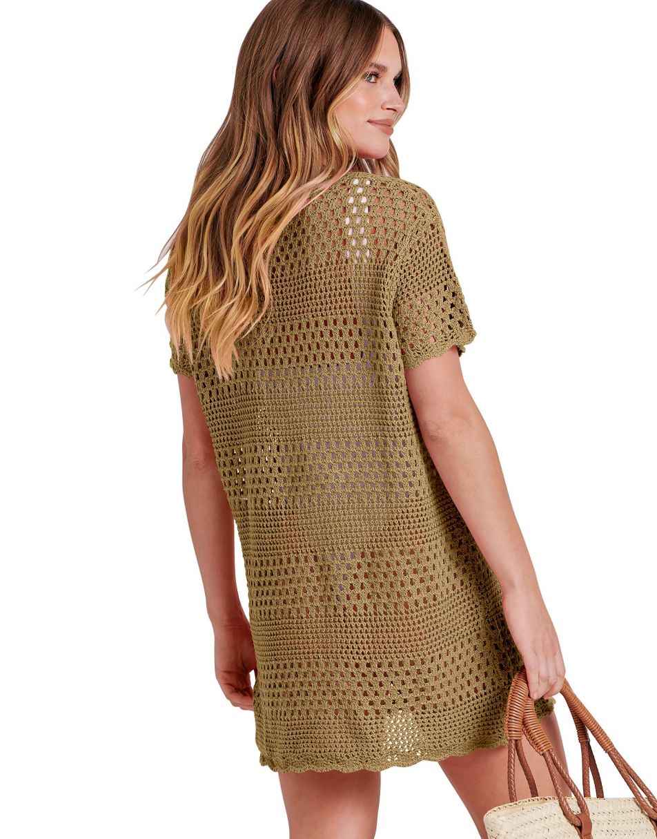 Women Swimsuit Crochet Swim Cover Up Summer Bathing Suit Swimwear Beach Dress
