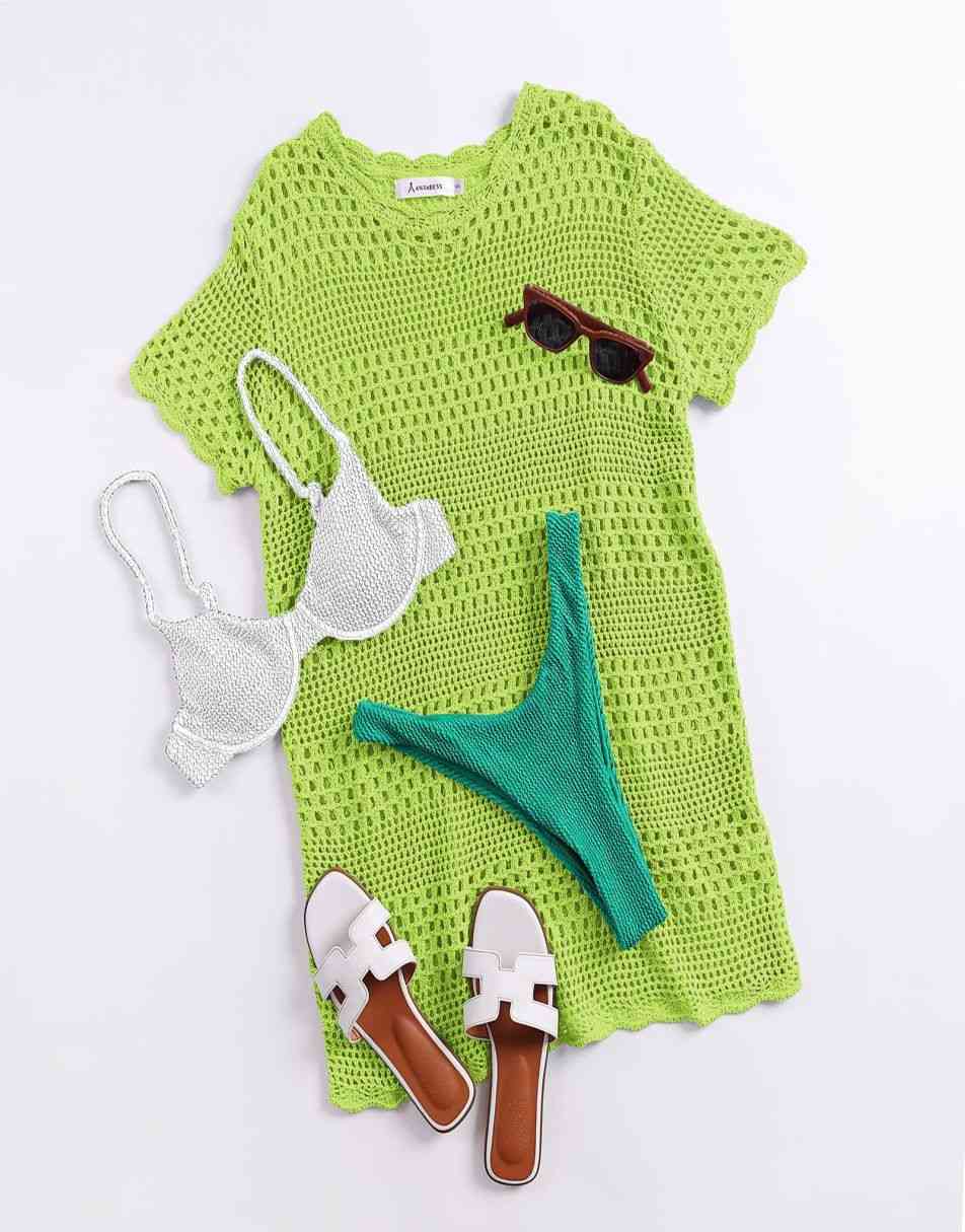 Women Swimsuit Crochet Swim Cover Up Summer Bathing Suit Swimwear Beach Dress